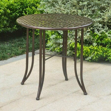 INTERNATIONAL CARAVAN Mandalay Iron Patio Bistro Table, Bronze 3473-TBL-HD-BZ